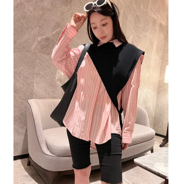 NILICO“简单格调”百搭背心休闲拼接时尚轻奢套头百搭减龄背心洋气
