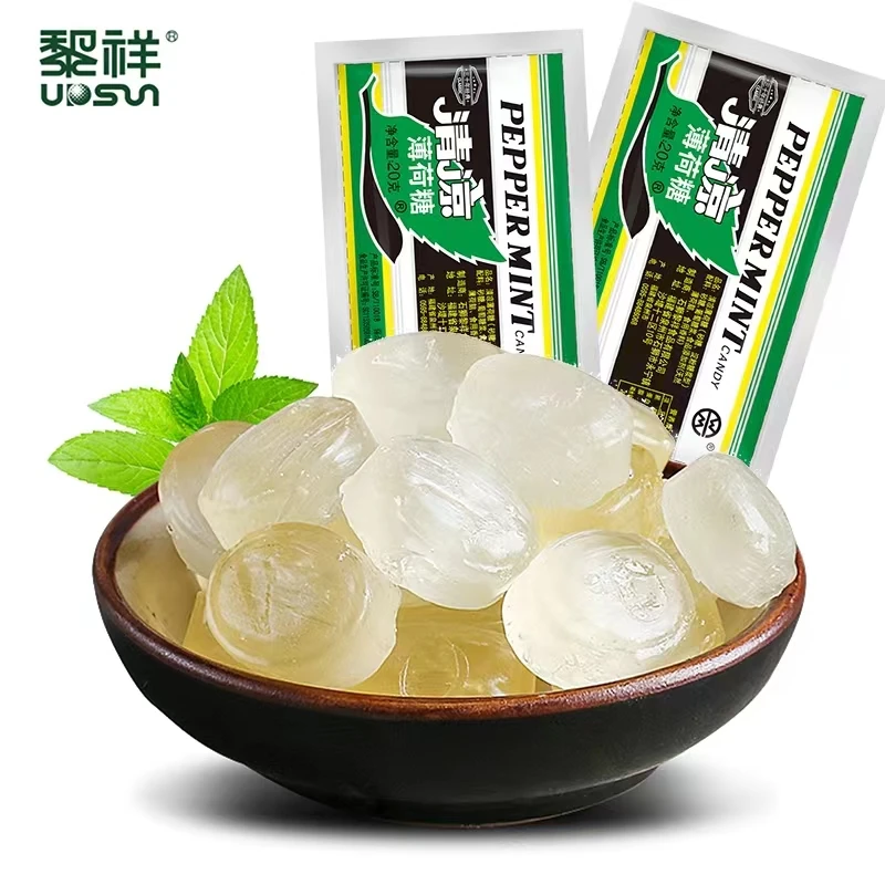 老式清凉糖薄荷糖老式润喉糖薄荷糖糖果网红清新口气怀旧零食经典