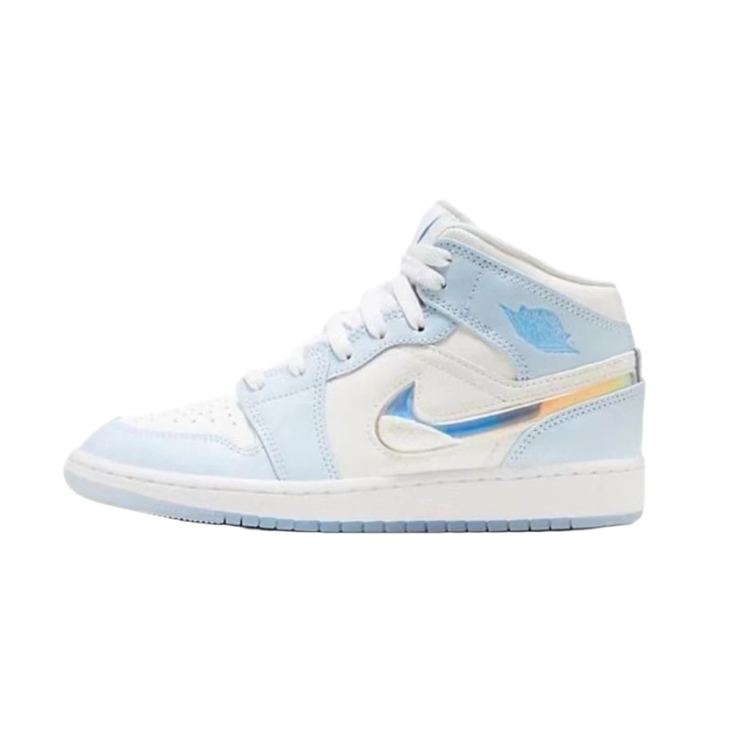 Nike/耐克 Air Jordan 1 Mid GS 女子冰雪奇缘中帮板鞋FQ9117-400