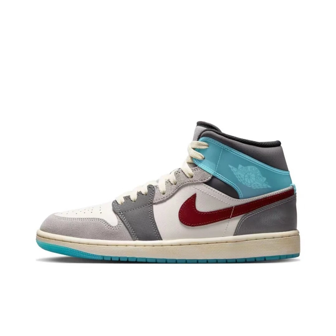 Nike耐克 AIR JORDAN 1 MID 男子中帮休闲运动板鞋 FB1870-161