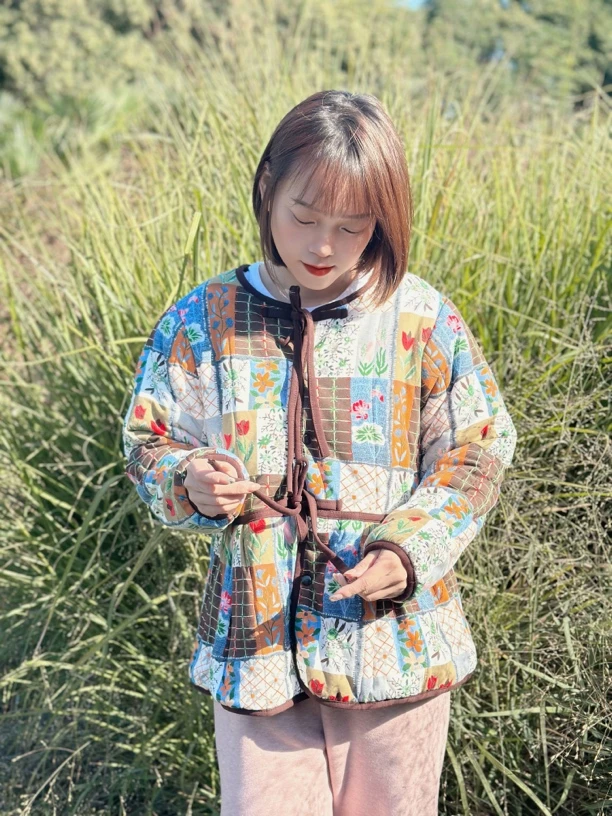 CBLM家新疆棉300g棉（拼接系列）短款宽松版家居服棉服保暖休闲