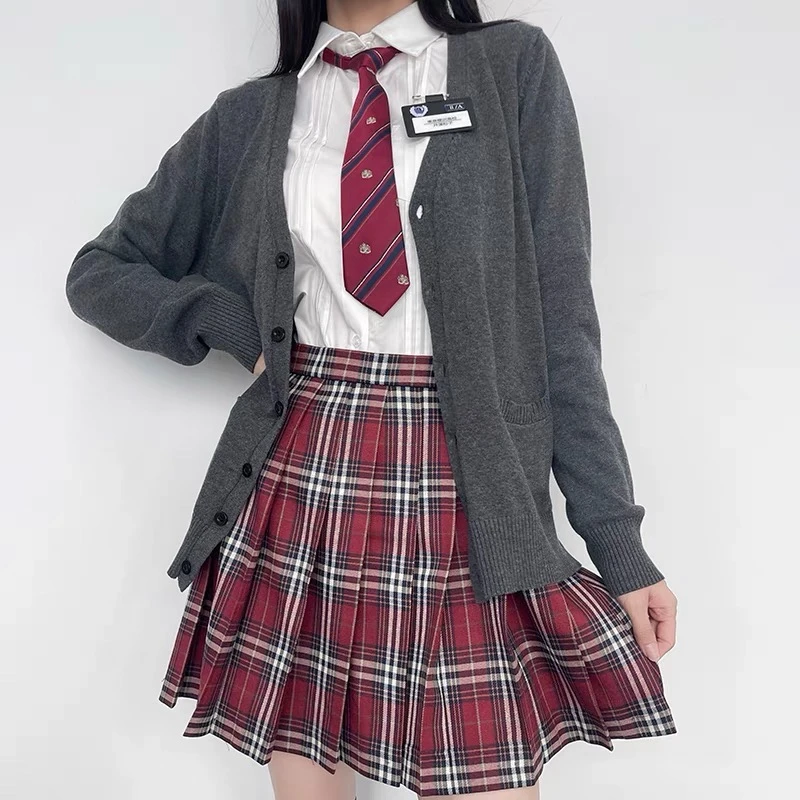 御茶家jk多色针织开衫百搭毛衣外套