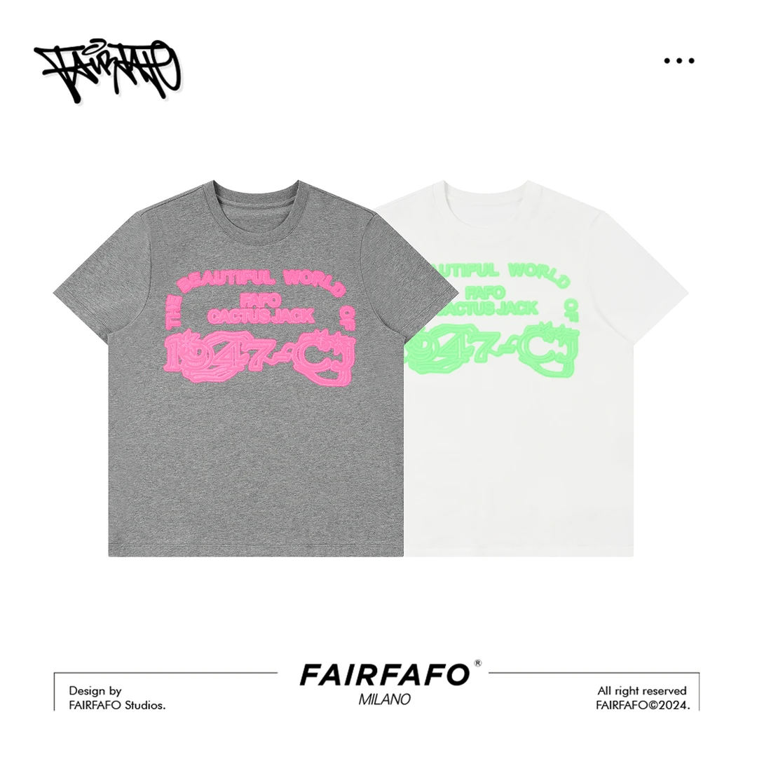 【立体字母】水洗圆领灰色夏季女装印花休闲t袖创意22DX550百搭