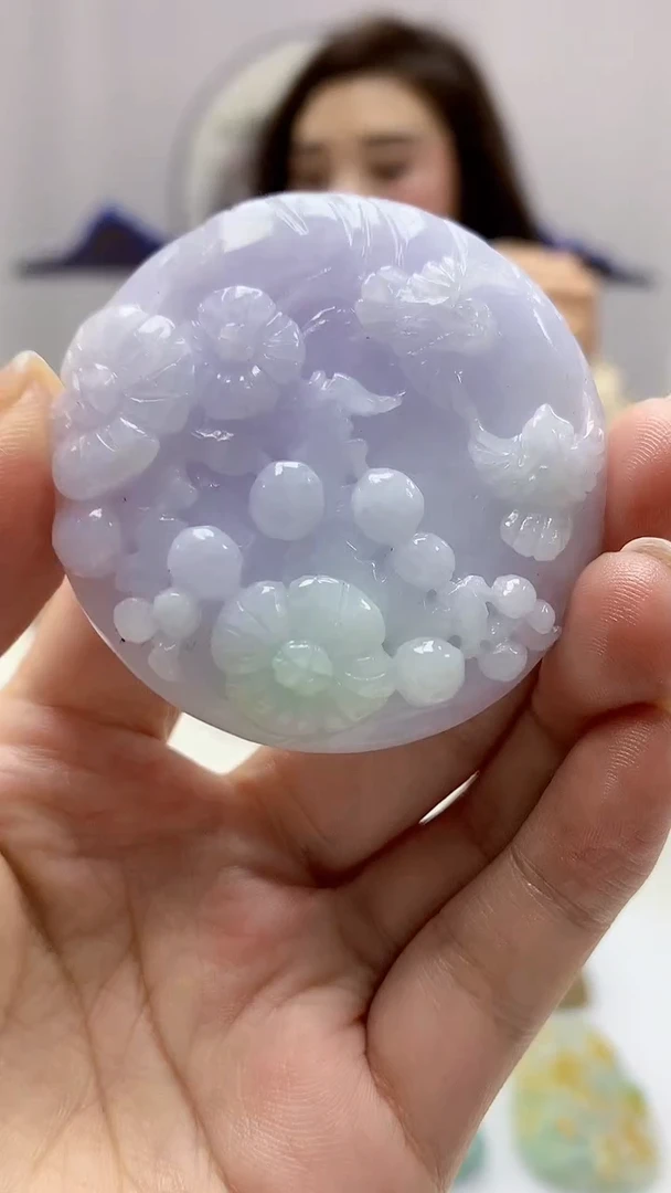 【闪购商品】定制翡翠未镶嵌4829ms-毛货271花鸟
