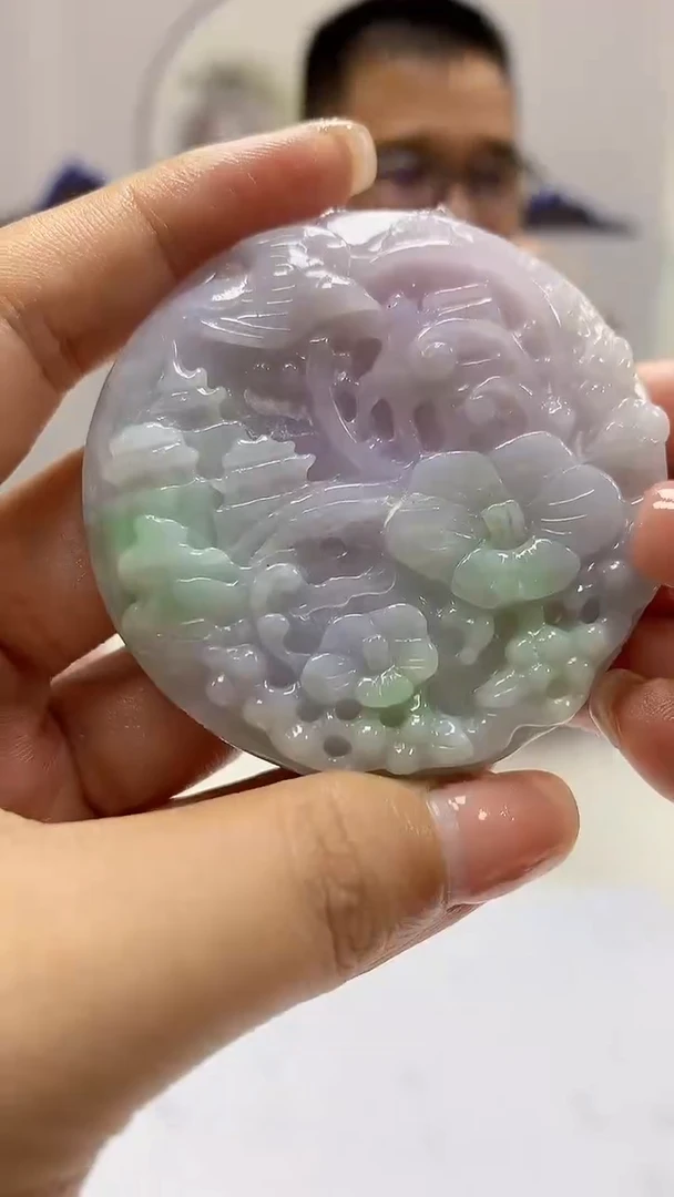 【闪购商品】定制翡翠未镶嵌5116ms-毛货13花鸟