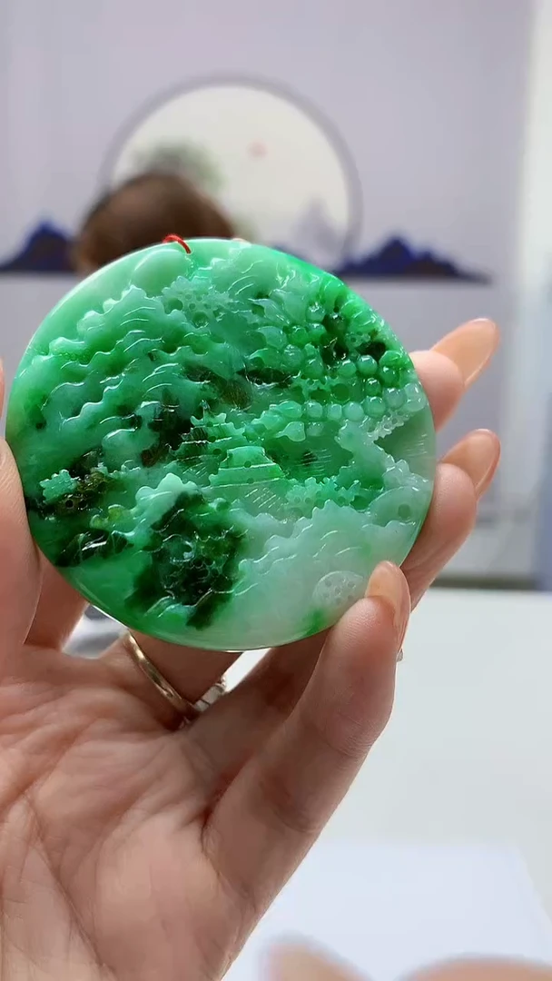 【闪购商品】定制翡翠未镶嵌4852DD-毛货山水72