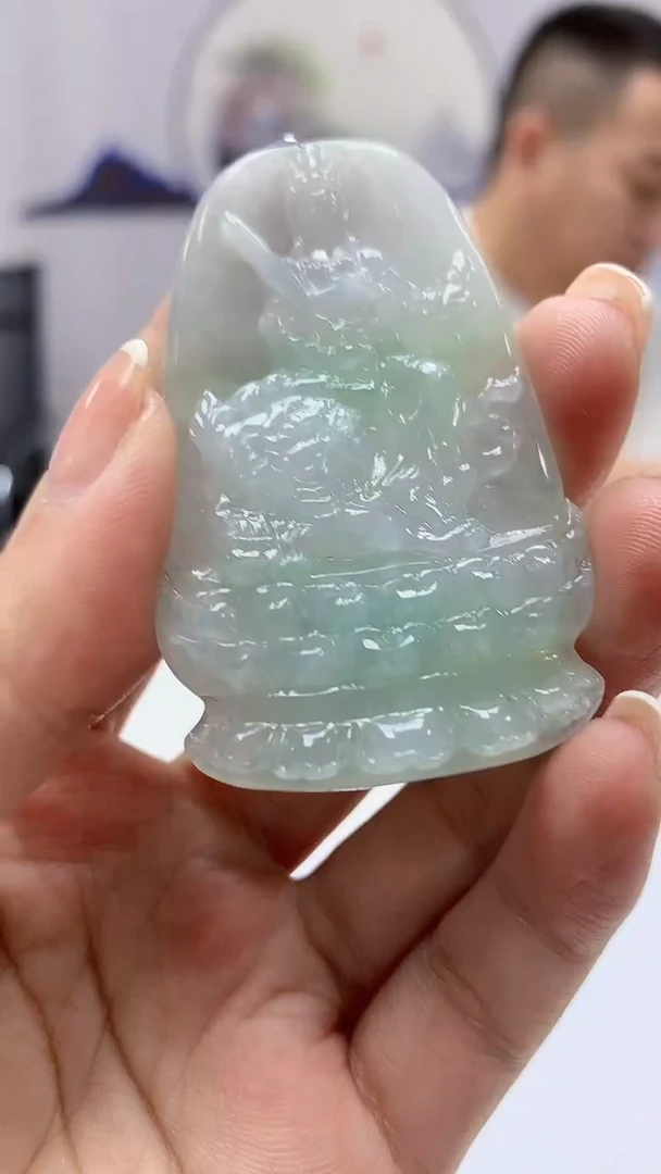 【闪购商品】定制翡翠未镶嵌5112ms-毛货244观音