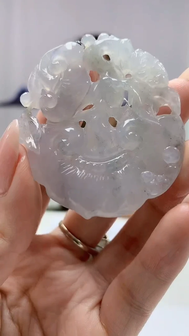 【闪购商品】定制翡翠未镶嵌5116DD-毛货如意136