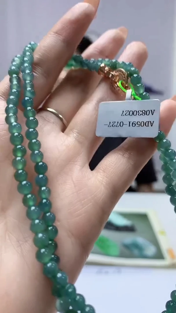 【闪购商品】定制翡翠未镶嵌0405DD-毛货珠链105