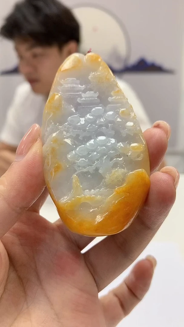 【闪购商品】定制翡翠未镶嵌5145ms-毛货挂件60