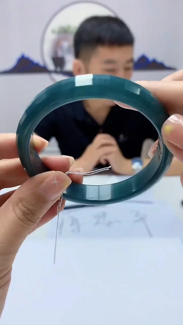 【闪购商品】定制翡翠未镶嵌5147ms-毛货手镯(59圈)62