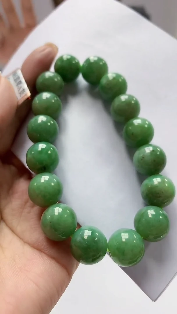 【闪购商品】定制翡翠未镶嵌4852ms-毛货193手串