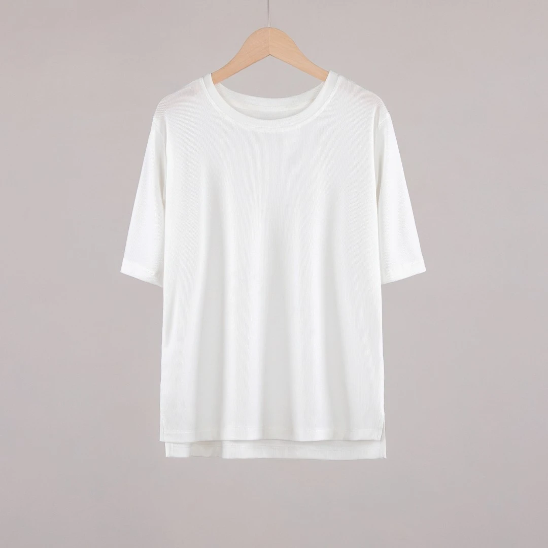 吉米原创-夏季纯色冰凉高弹休闲百搭T恤508807衣长64胸围104