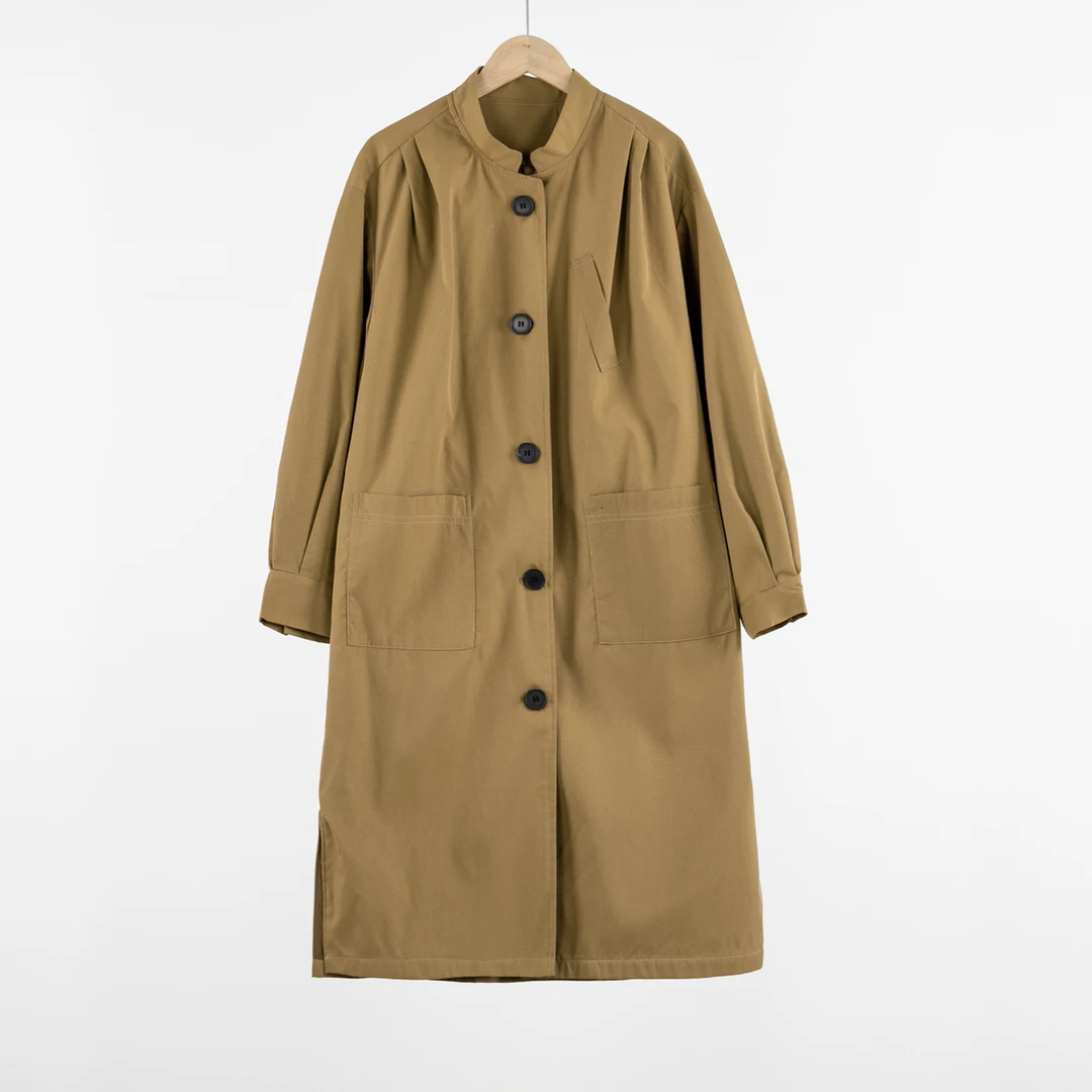 吉米原创-秋季文艺百搭长款外套880904衣长117胸围120