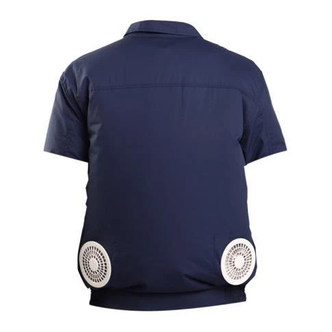 夏季降温空调服短袖可装风扇的服建筑工地薄款户外钓鱼风扇汽修服