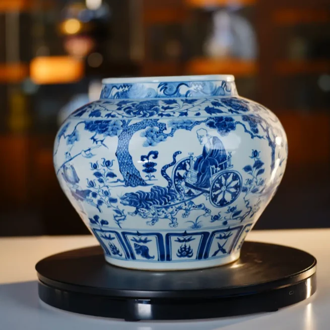 【樊匠造器】"元青花鬼谷子下山图大罐 （版本二）"