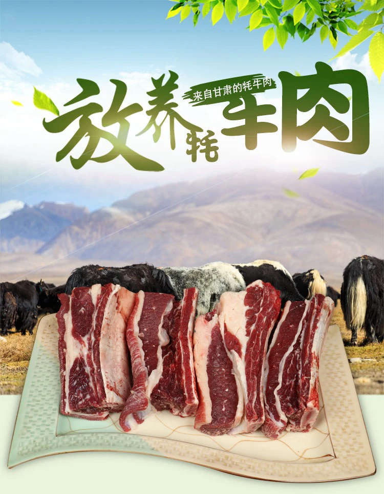 其其牧场精选甘肃牦牛吊龙肉5斤起