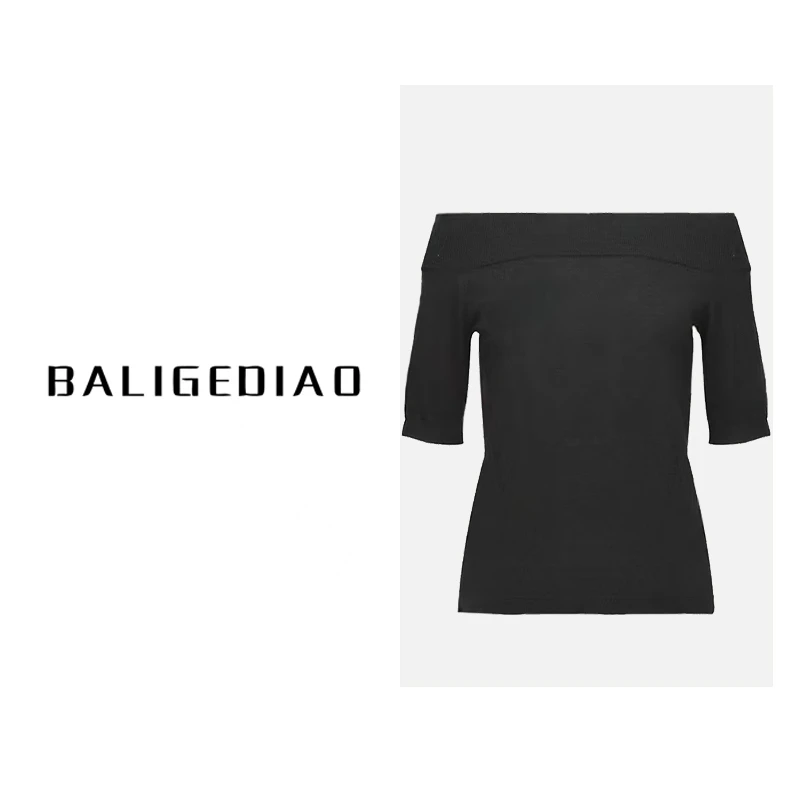 【秘密花园衫】绵羊毛一字领针织衫24009