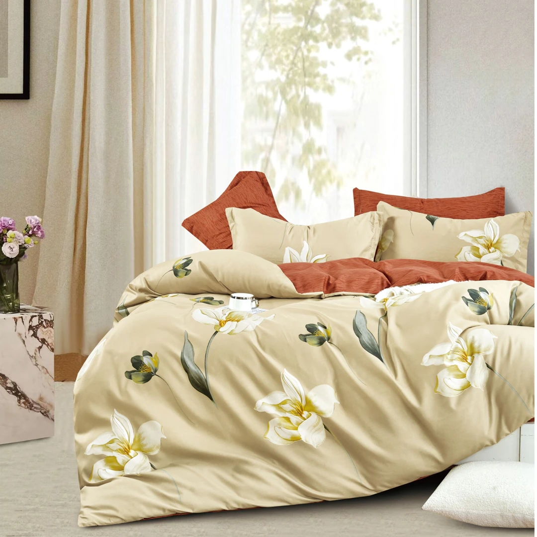 3【花仙子被罩2米】高支高密水洗斜纹棉被罩