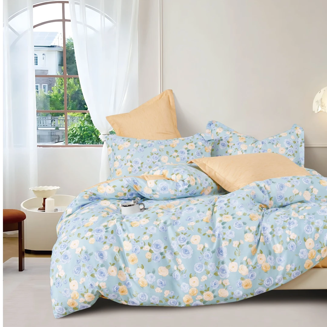 【梦入花香2米被罩】高支高密水洗斜纹棉被罩AB版