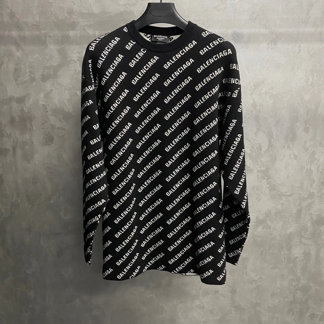 balenciaga 黑色满印图案logo毛衣 /2/未使用