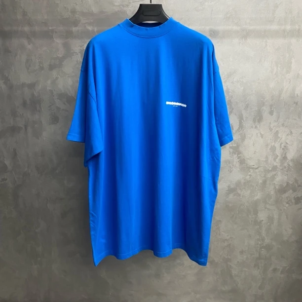 balenciaga 蓝色胶布图案logo短袖 4/未使用