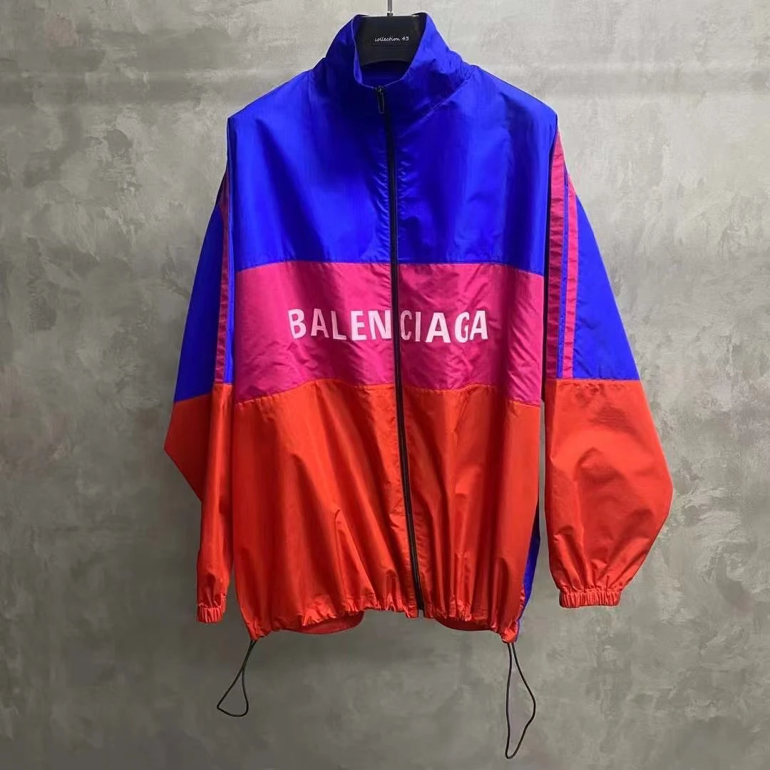 balenciaga   红蓝拼接复古冲锋衣 /38/9新