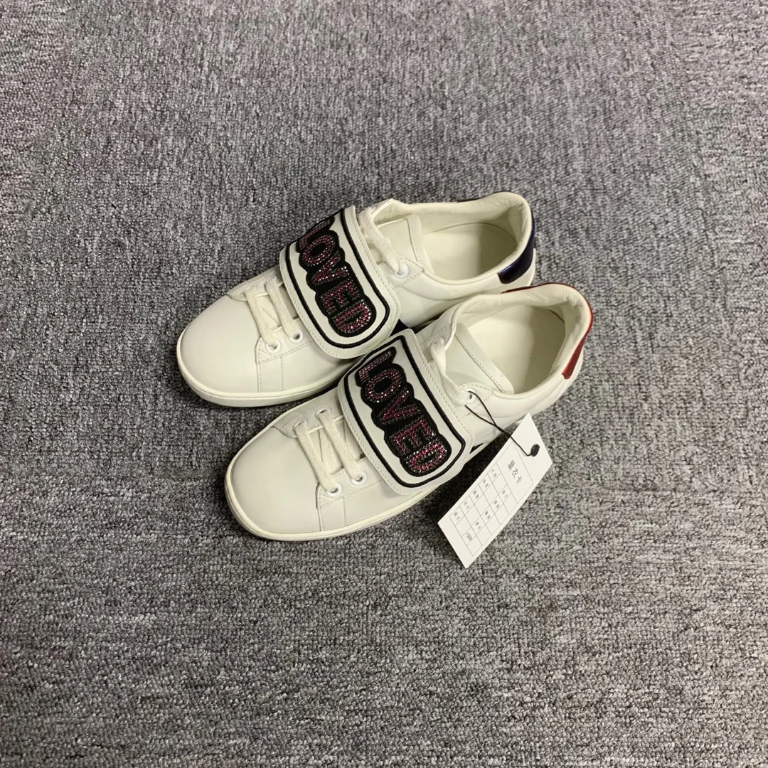 全新未使用 GUCCI/古驰 白色loved小白鞋/35码