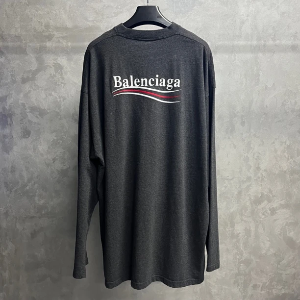 balenciaga 深灰色可乐印花图案logo长袖/4/未使用