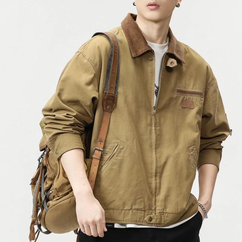 秋冬美式复古重磅工装夹克男潮牌纯棉日系卡哈特外套