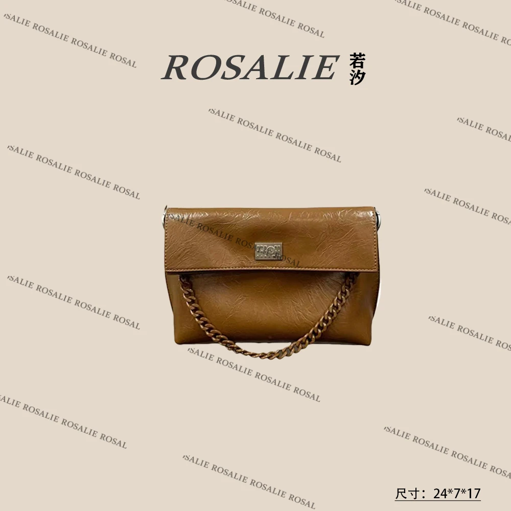 【al】QYX-9659-坚果色女士时尚百搭复古单肩腋下包