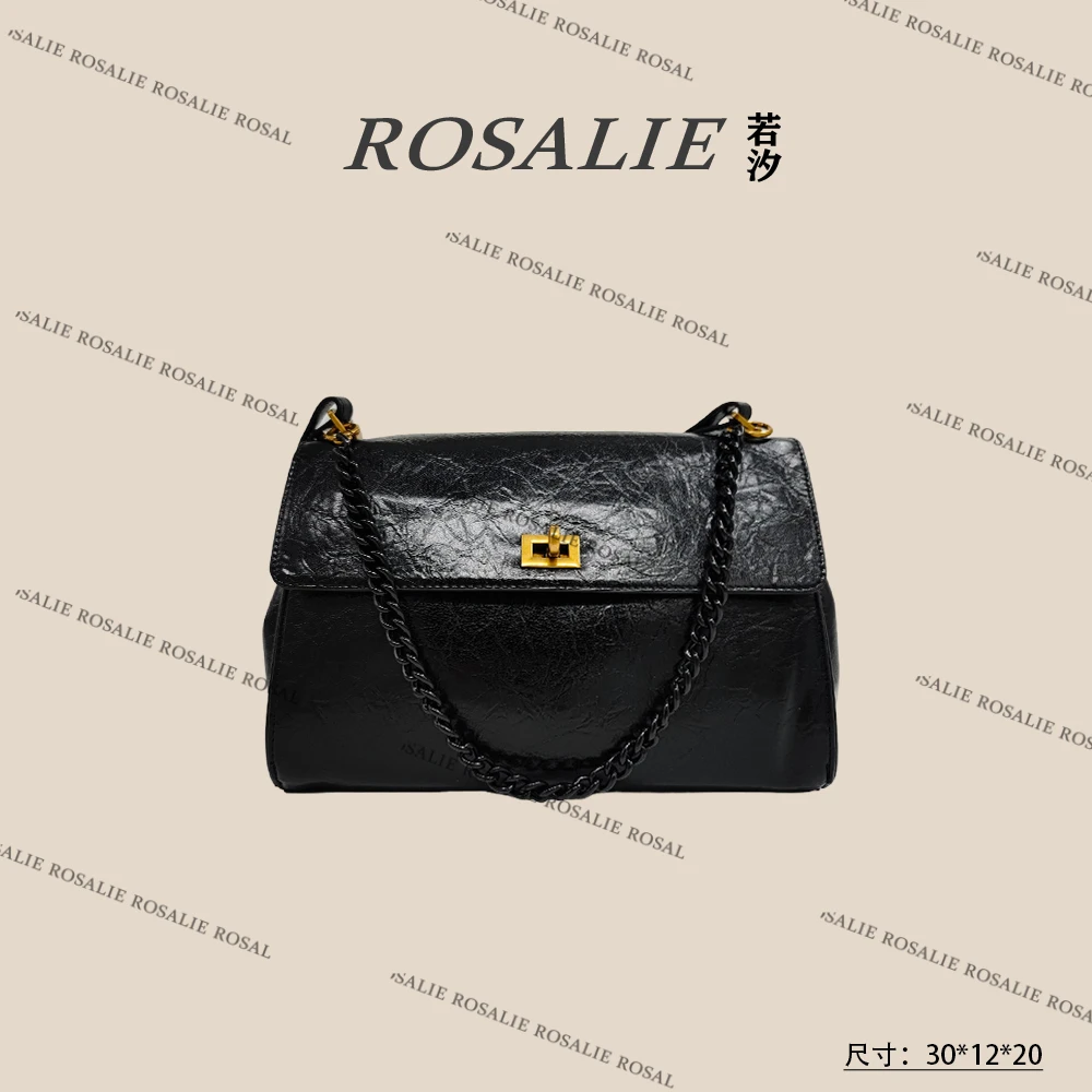 【若汐Rosalie】QYX-81332-黑色秋冬新款轻奢小包