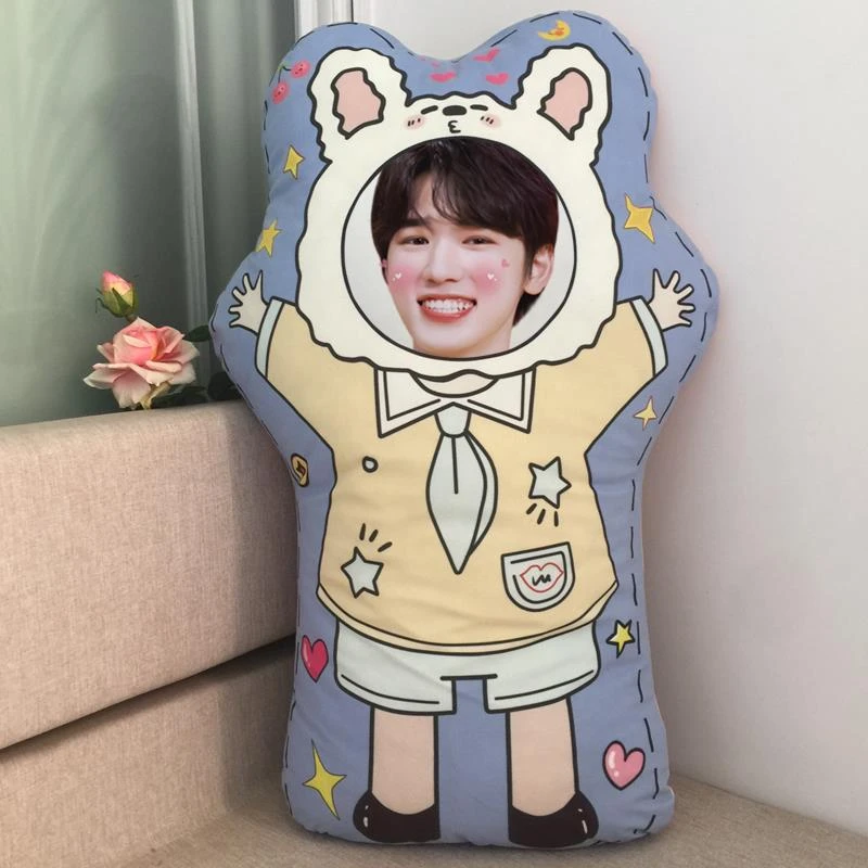 diy人形抱枕来图定睡觉定制照片睡觉专用可拆洗抱枕