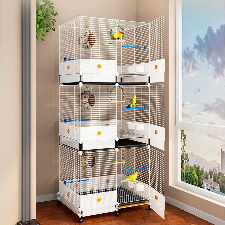 鸟笼子大号竖宫格豪华别墅玄凤牡丹虎皮小太阳鸟专用繁殖鹦鹉笼子