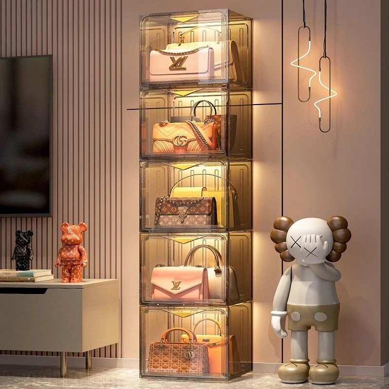 包包收纳神器收纳盒家用衣柜专门存放装小包包置物架防尘落地包柜
