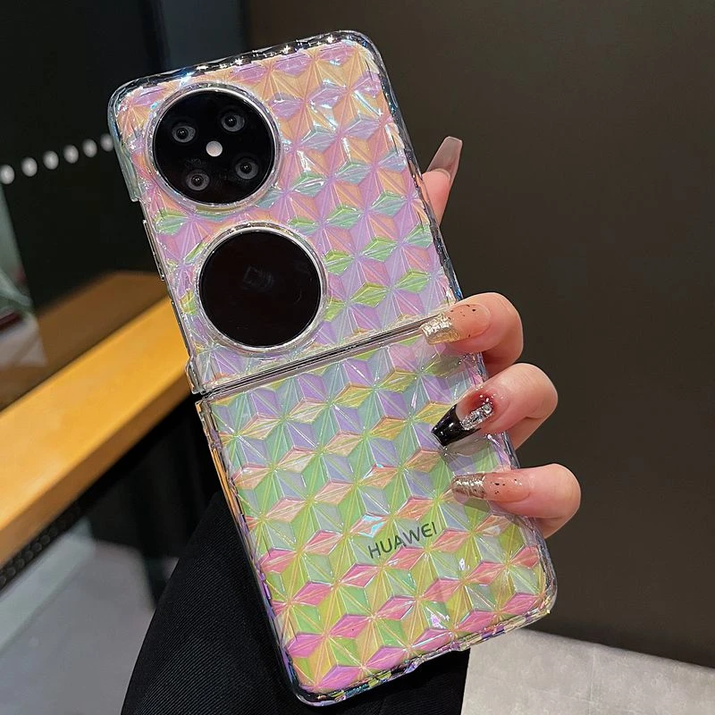 适用华为 三星  OPPO系列折叠屏新款手机壳简约高级钻石炫彩全包