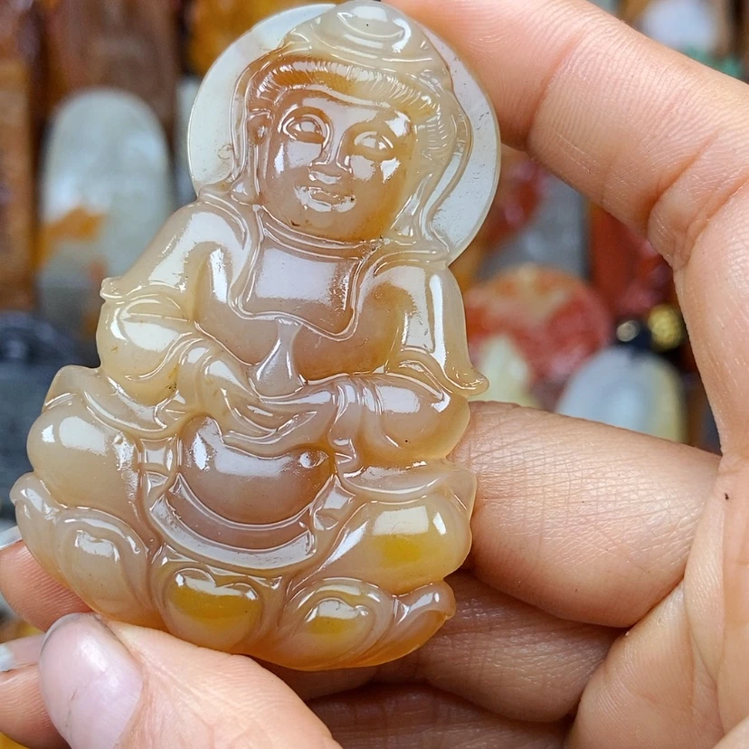 【闪购商品】石英质玉(黄龙玉)颈饰未镶嵌