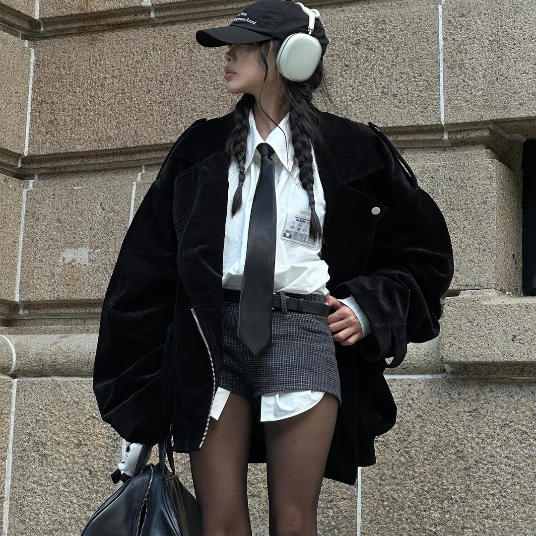 韩好甜WARDEN EDGE契约派对格纹毛呢短裤女辣妹显瘦百搭a字休闲裤