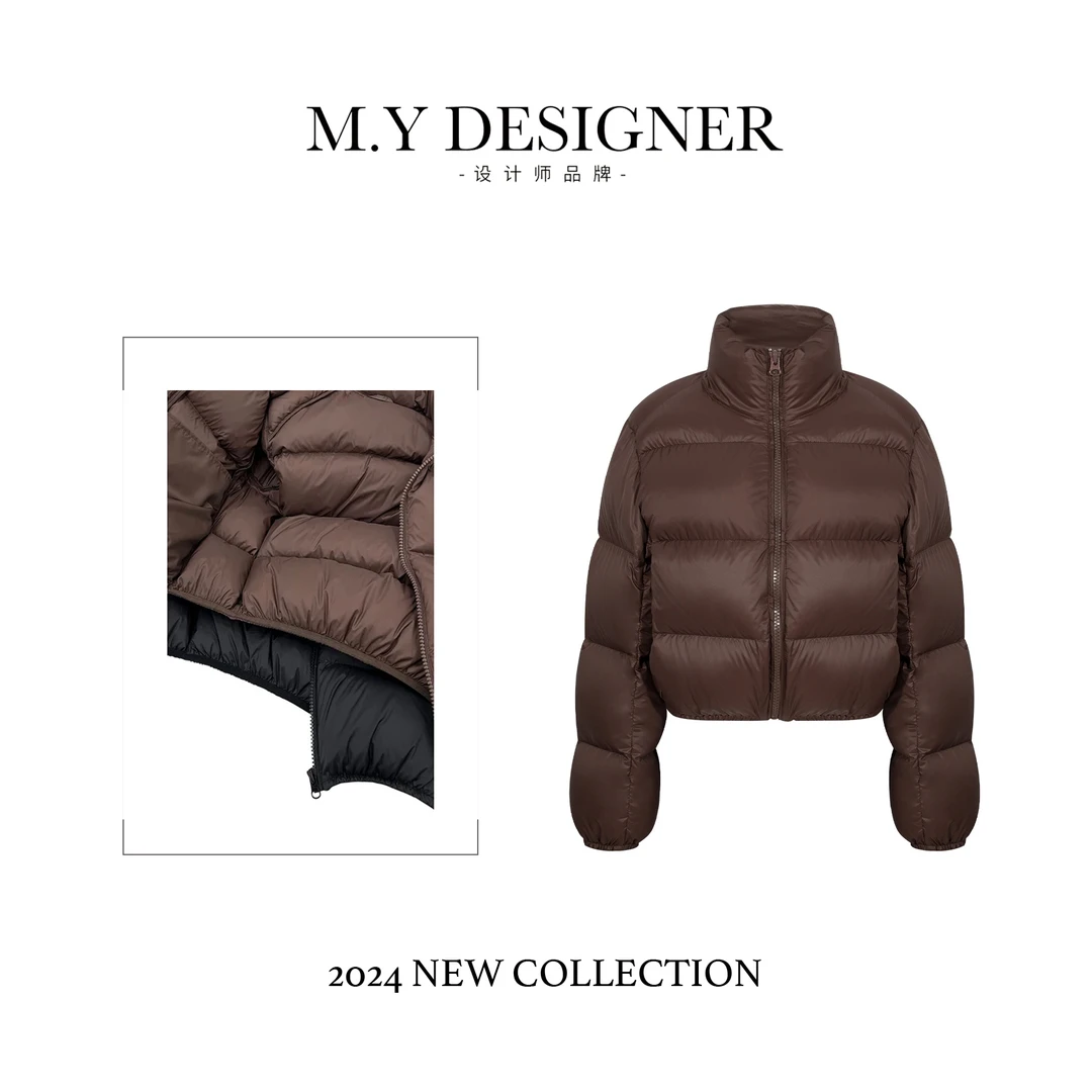 立领鸭绒短款肯豆风格秋冬新品羽绒服KD328女士保暖韩版时尚宽松