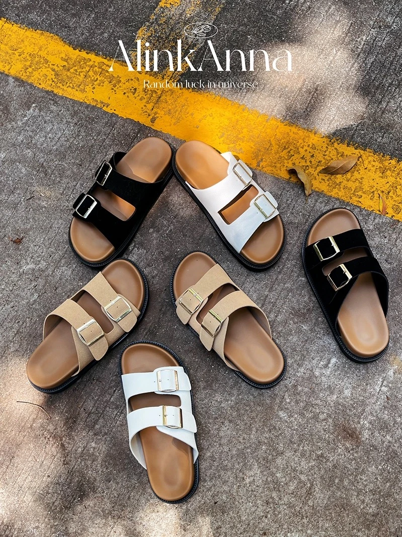 印妍网红厚底勃肯拖鞋女夏复古百搭凉拖沙滩防滑露趾凉拖鞋792Z