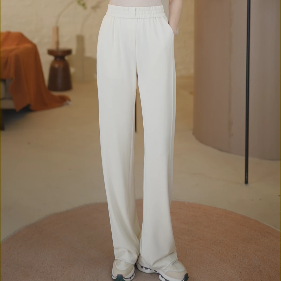 2025夏季薄款冰感面膜裤新款显瘦垂感直筒裤百搭休闲薄款2667