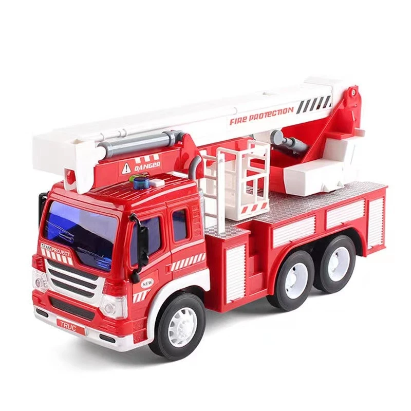 文艺车玩会讲故事的消防登高车带音乐儿歌带惯性灯光早教益智玩具