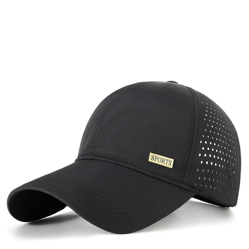 春夏透气速干防晒棒球帽薄款软顶棒球帽男女大头围遮阳休闲鸭舌帽