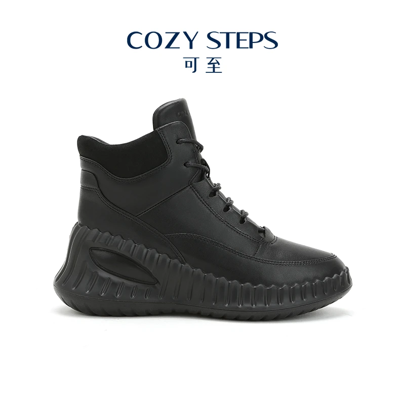 COZYSTEPS可至 秋冬雪地靴光面雪地靴光面皮毛一体加厚雪地靴8054