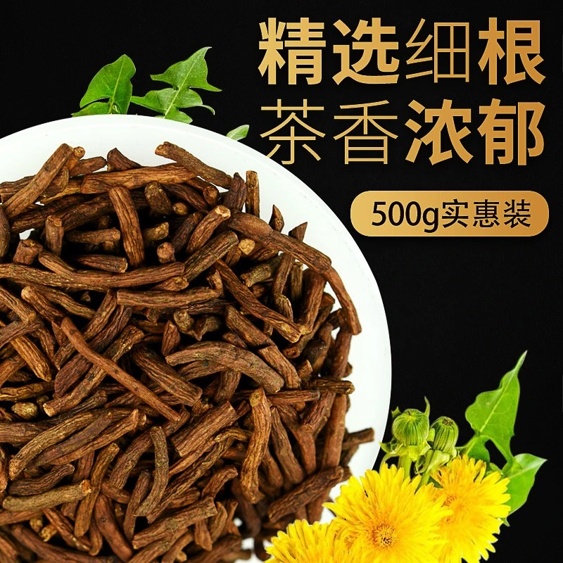 蒲公英根茶长白山野生天然整根500g婆婆丁炒熟浦公英干根茶非特级