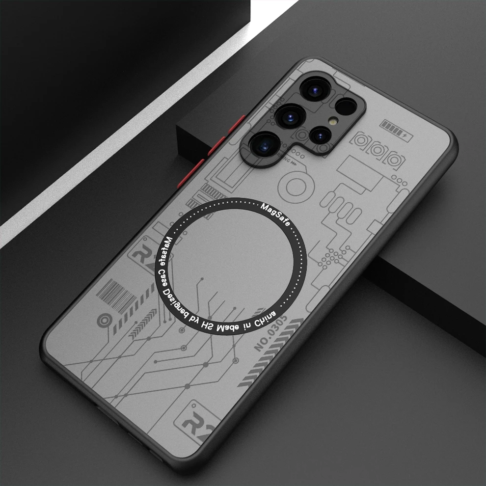 三星s23ultra手机壳s23十+磁吸新款保护壳s23u防摔男适用于手机套