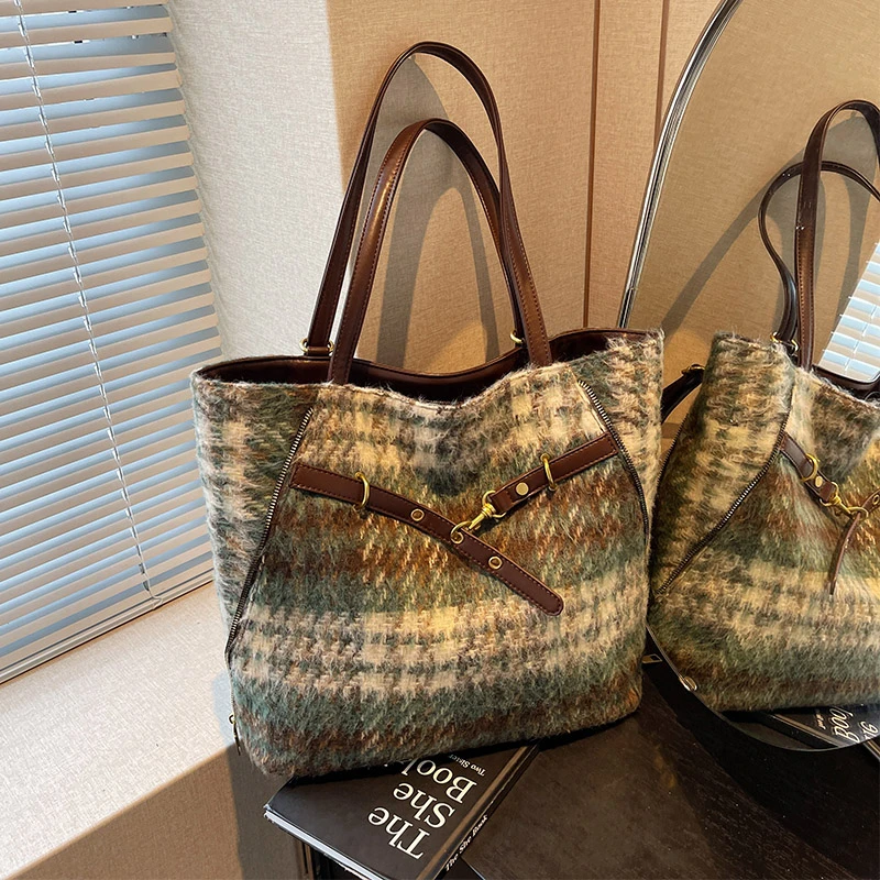 艾米兔女包2025新款大容量单肩包休闲质感简约双肩托特包