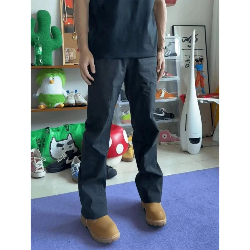 cleanfit软壳冲锋裤子男春秋季美式机能斜切工装裤微喇弯刀休闲裤
