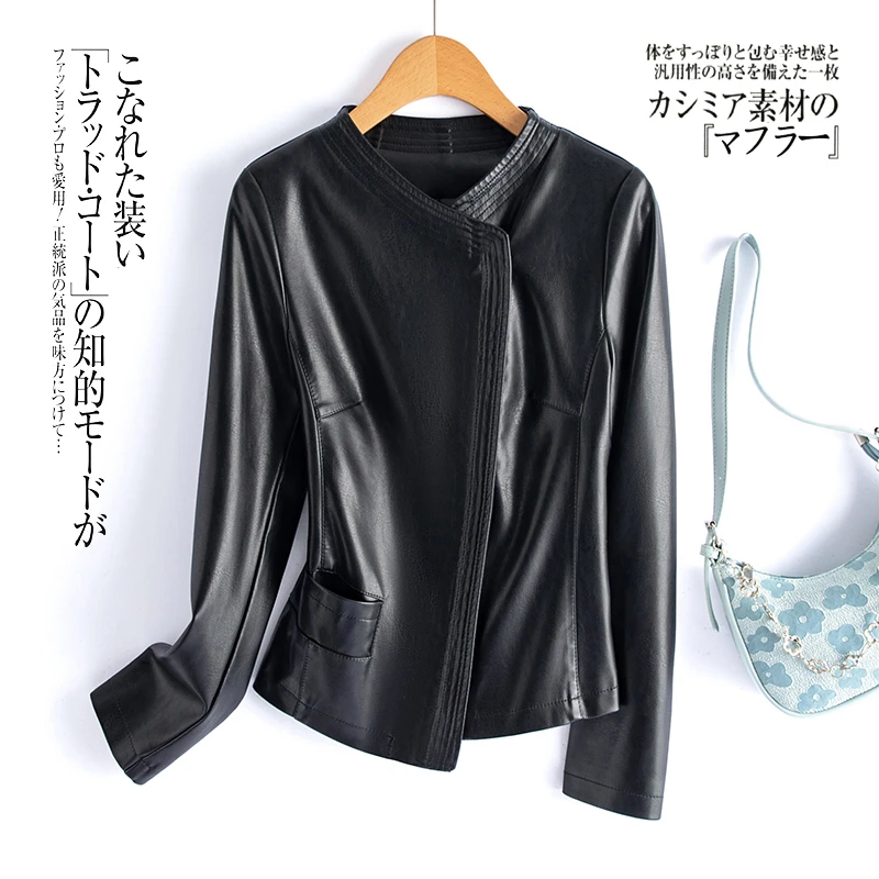 海宁真皮绵羊皮新款2025大码女士皮衣女士