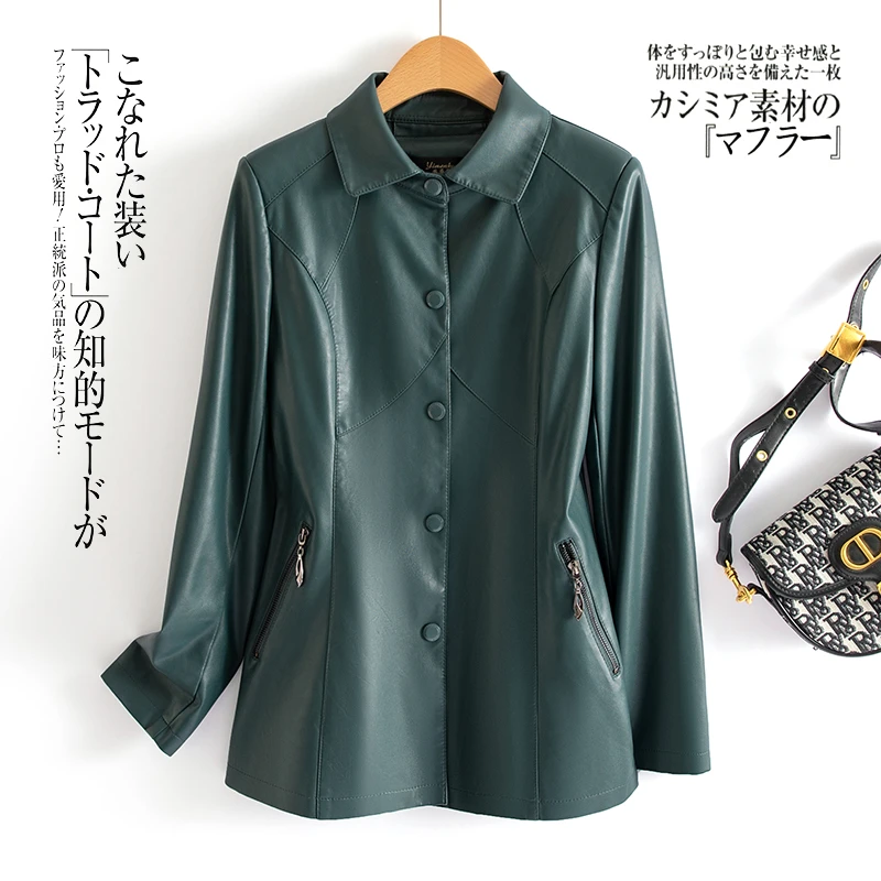 （海宁专属真皮绵羊皮）2025新款工厂直销大码皮衣女士外套